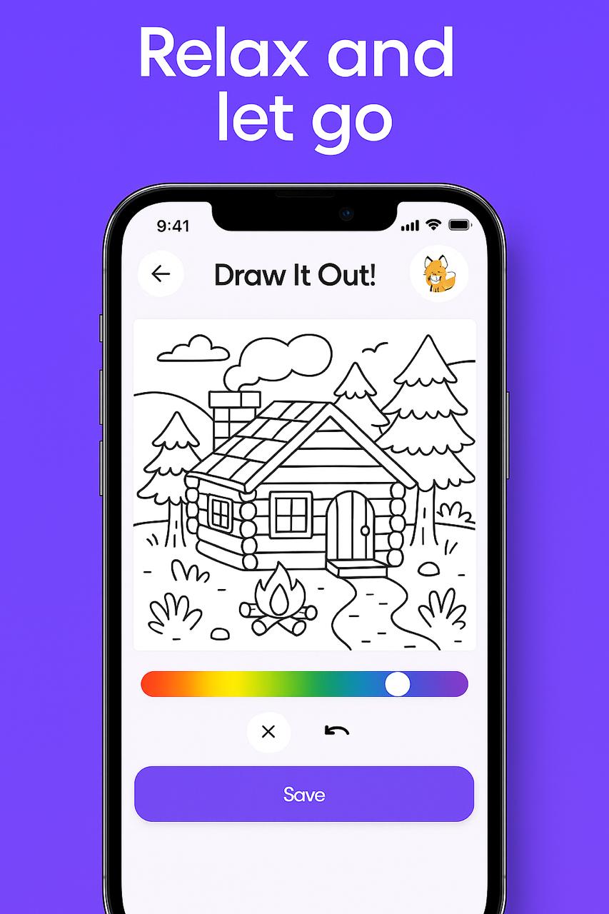 Screenshot of a drawing activity in Mind Haven